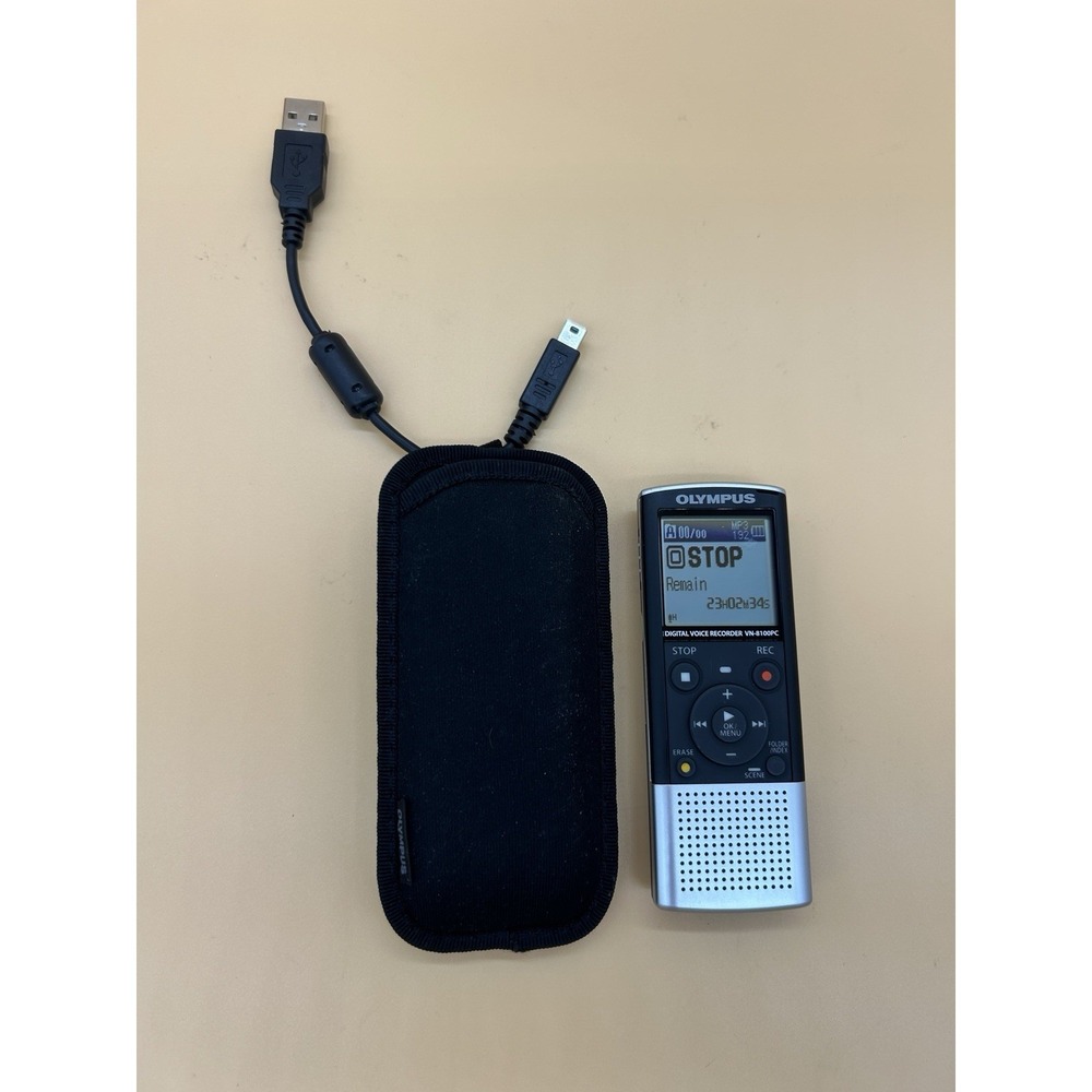 Olympus VN-8100PC Digital Voice Recorder MP3 USB Tested Working Very Clean